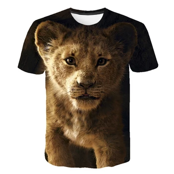 

2020 NEW Film kingdom King The Lion King Simba 3D Children's wear Boy/girl kids Casual t shirt Short Sleeve Clothes