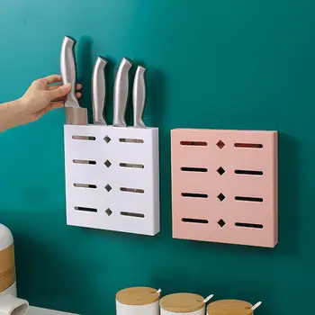 

Adhesive knife holder Wall Mounted box for kitchen drawer Placstic Knife Storage Container Cutlery Organizer Utensil Accessories