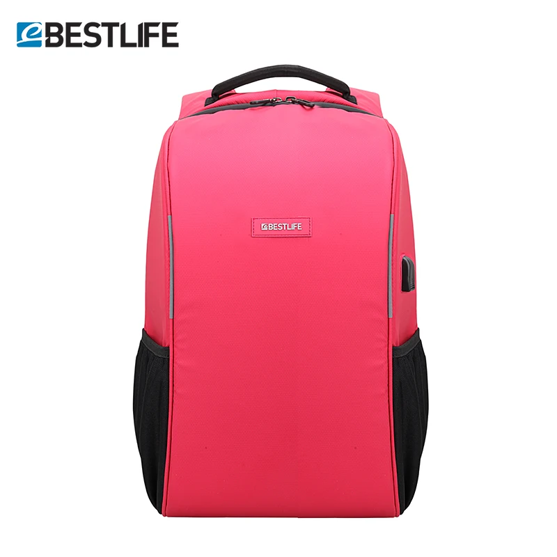 

BESTLIFE Red Function Backpack for Women 15.6" Laptop Computer Bag Waterproof BackPack with USB Connector