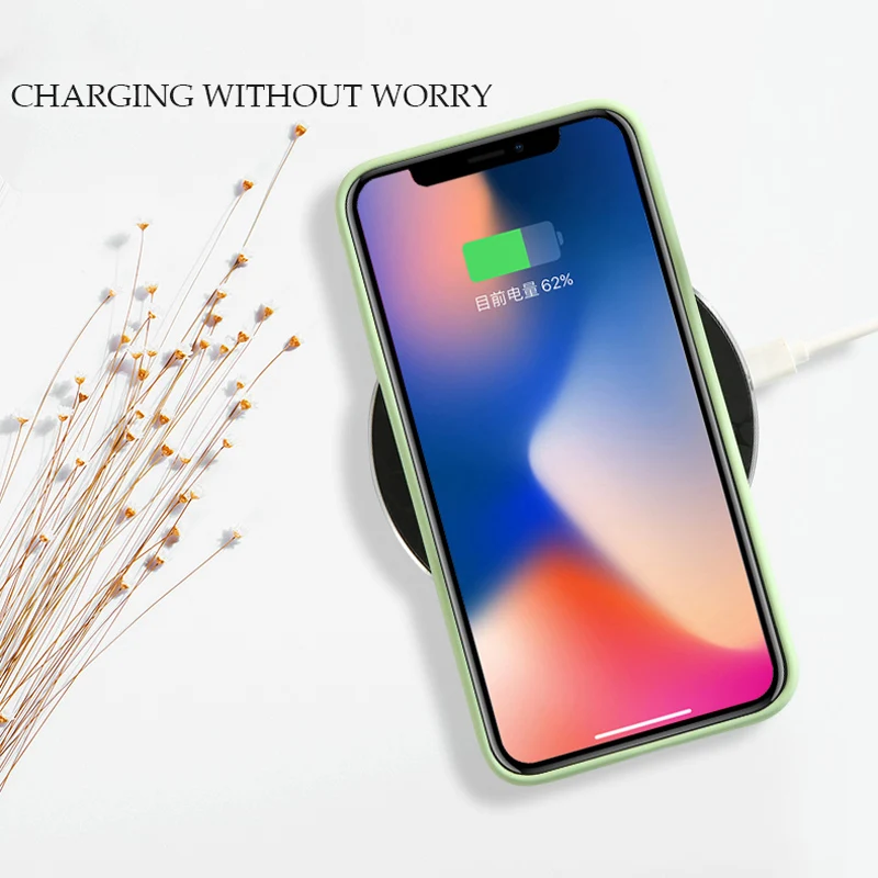 N1986N жидкий силиконовый чехол для iPhone 6 6s 7 8 Plus X XR XS Max, модный однотонный мягкий чехол ярких цветов для iPhone X XS