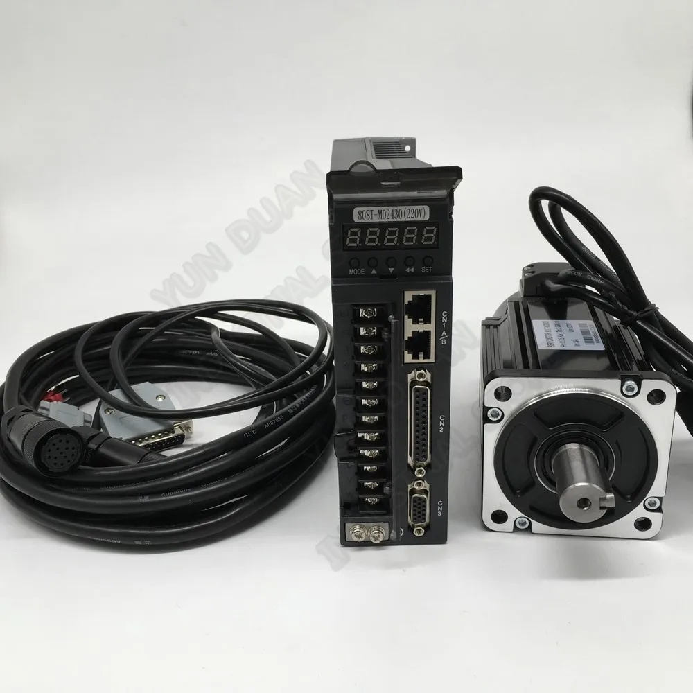 400 Вт AC привод с серводвигателем наборы 0.4KW NEMA24 60 мм 220V 3000r/мин Modbus RS485 2500 линия с тормозом/без тормоза