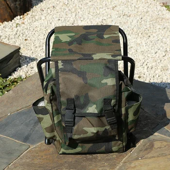 

Folding Camping Fishing Chair Backpack Fishing Stool Backpack with Picnic Bag for Outdoor Hiking Seat Bag 600D Oxford Cloth