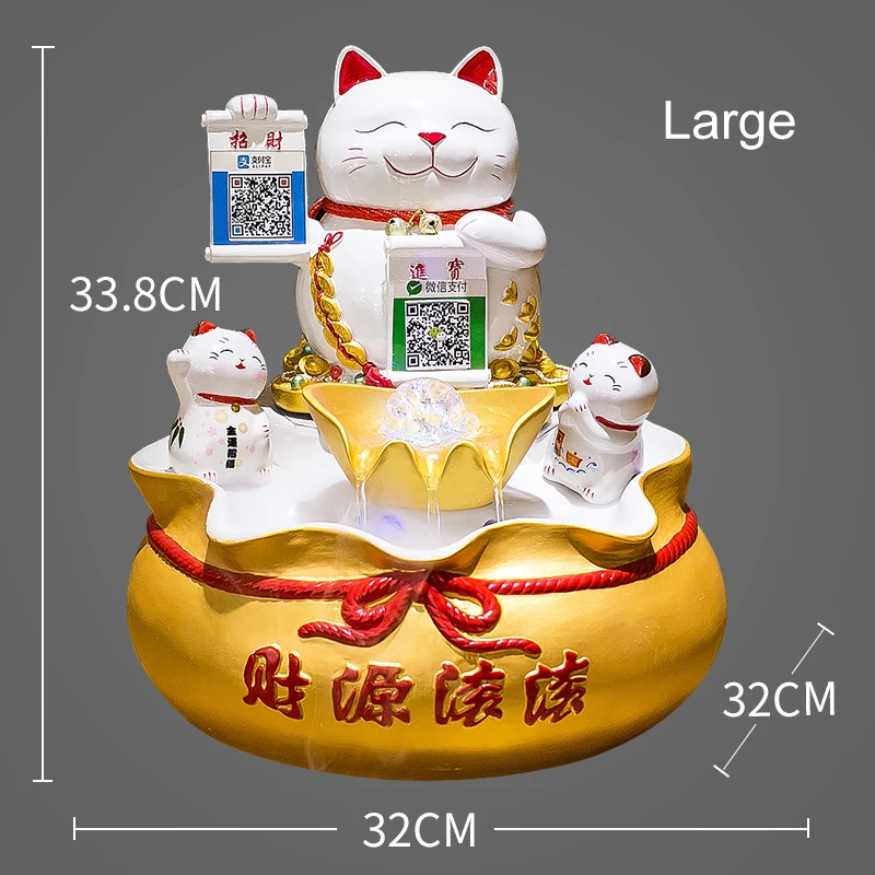 110 В/220 В креативный керамический фонтан для воды Lucky Cat, деловой подарок, водные особенности, настольные украшения, водопад фэн-шуй, домашний декор