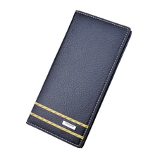 

Men's Long Billfolds Letter Wallets Fashion Simple Large-capacity Multi-card Holder Male Pu Leather Zipper Coin Purses