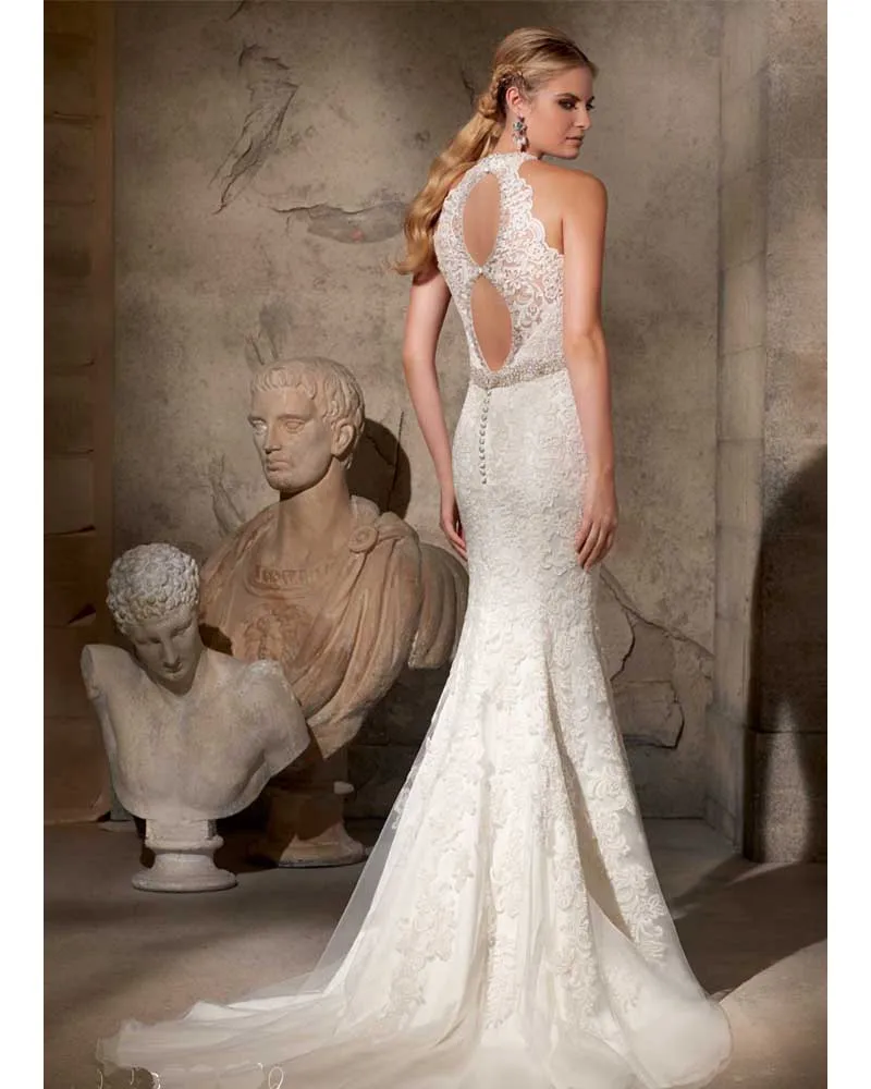 Vestido De Noiva Sereia Renda винтажное недорогое импортное свадебное платье с кружевной аппликацией Casamento, платья подружек невесты