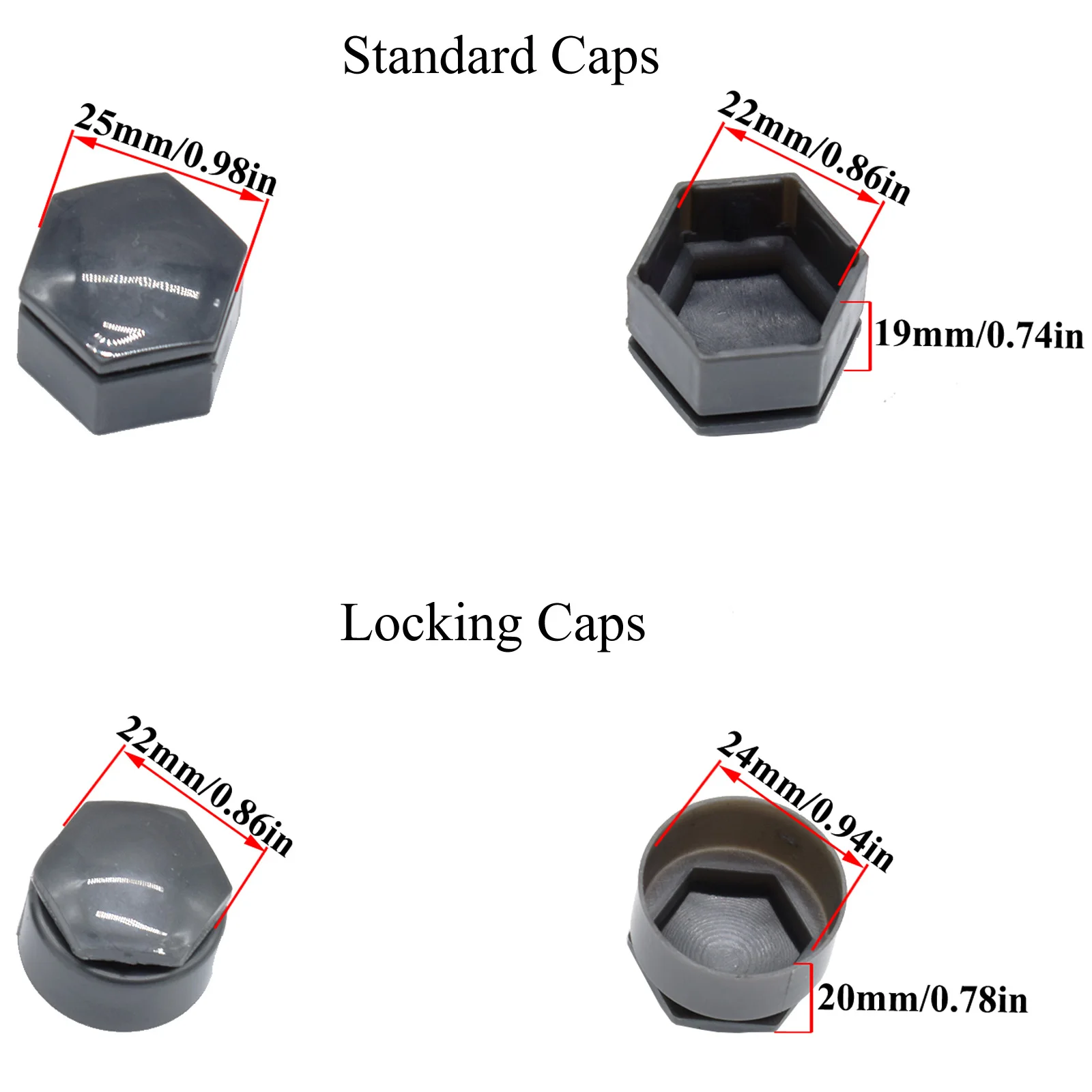 Wheel Center Nut Bolt Tire Screw Cap Dust Water Proof Cover 24pcs 22mm with Tool for Opel Vauxhall Holden Insignia 2010-17 wheel nut caps wheel nut covers