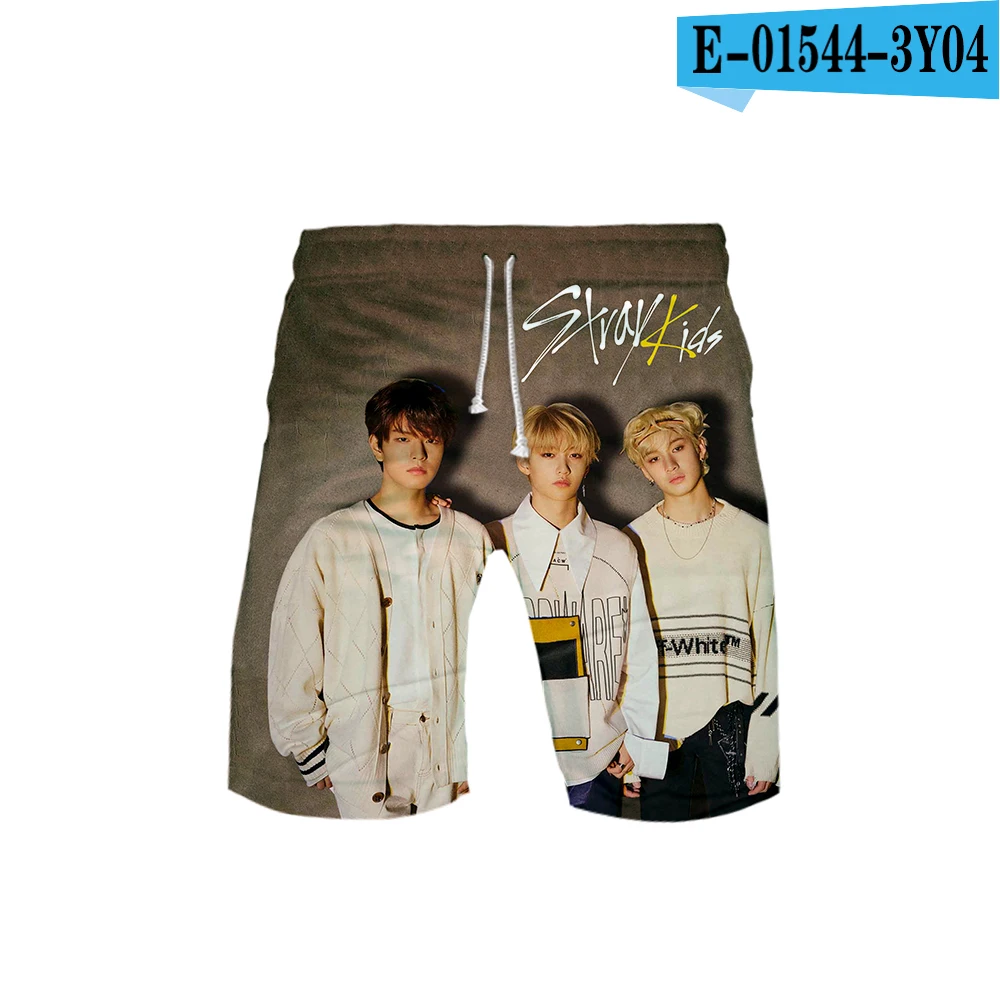 Stray Kids, желтая древесина, альбом, стильные летние мужские модные трендовые шорты для отдыха, новинка, популярные повседневные летние шорты Kpop - Цвет: As shown