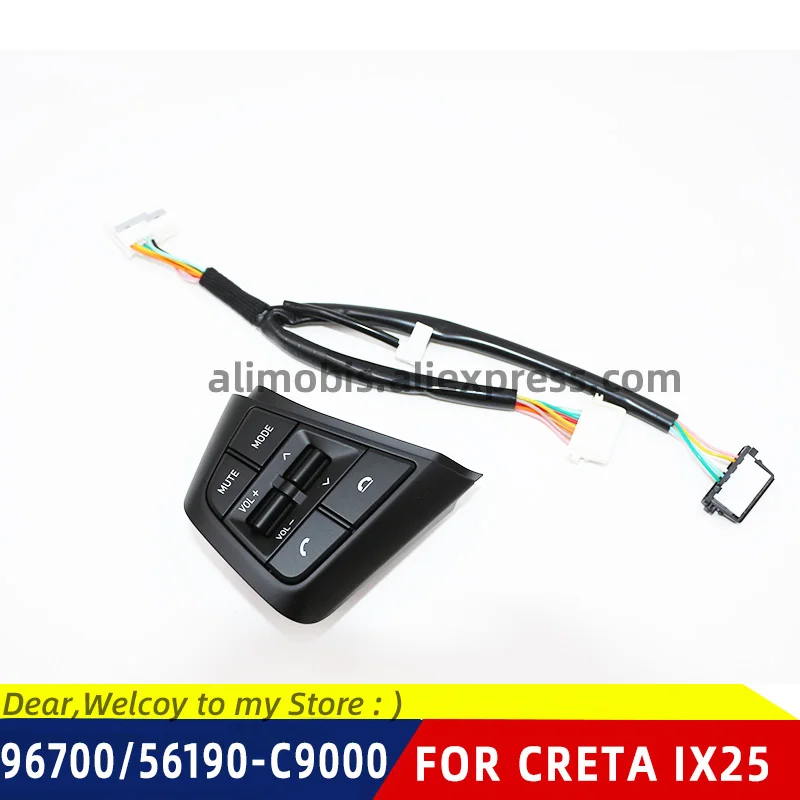 Steering Wheel For Hyundai ix25 creta 2.0 1.6 Buttons Bluetooth Phone Cruise Control Remote button left music | Автомобили и