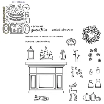 

French word 2020 3D New Christmas Metal Cutting Dies and Scrapbooking For Paper Making Birthday Embossing Card Craft Stamps Set