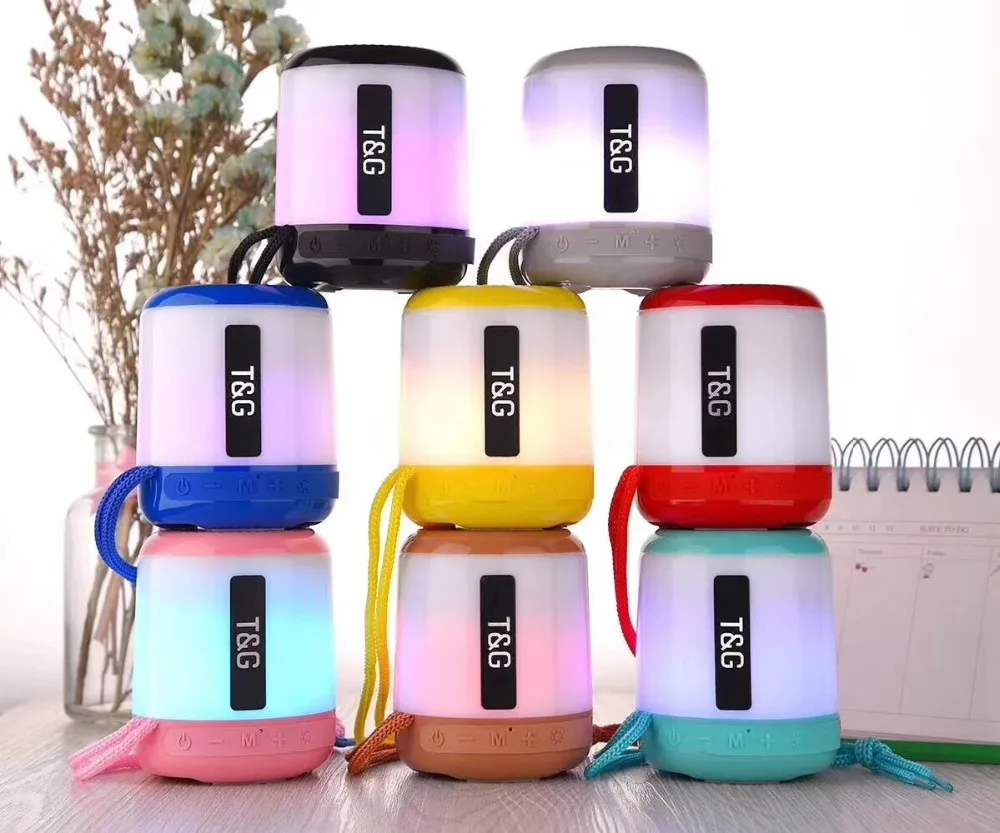 

New LED light Colorful portable wireless MINI Bluetooth speaker with USB TF card SD card & FM radio