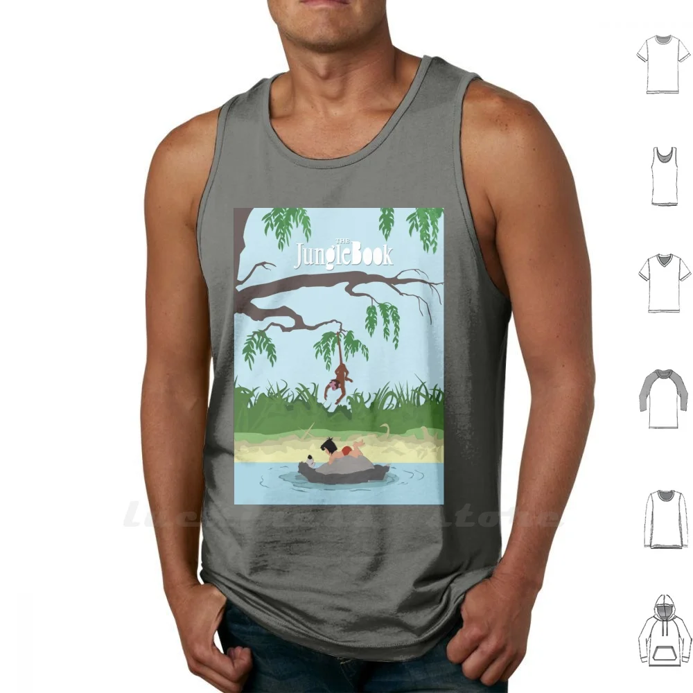 Jungle Book Canotte Gilet Senza Maniche Jungle Book Ballo Bear Mowgli Bagheera Panther Man Bambini Bambini Animali Nuoto Nuoto