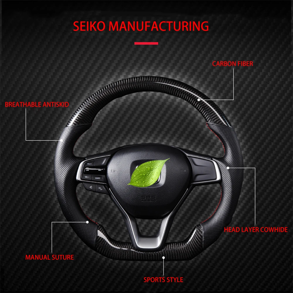 Suitable for Honda Accord 2018-2020 carbon fiber racing steering wheel, ACCORD 10th JDM style carbon fiber steering wheel