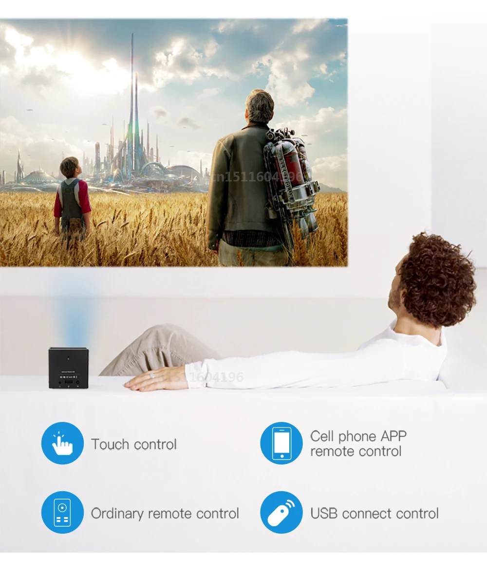 Тора Дола мини Портативный проектор C80 1080P Поддержка 4K для дома с Android 7 0 WI FI 3400 мА/ч
