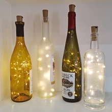 10PCS Battery powered cork bottle light 2m LED light bar light birthday party wine bottle stopper light bar (Without battery)