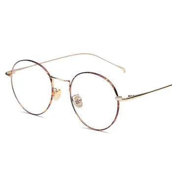 

Retro Round Men Glasses Literature Vintage Slim Mens Optical Frame Super Light Easy Matching Women Eyeglasses Ocluos