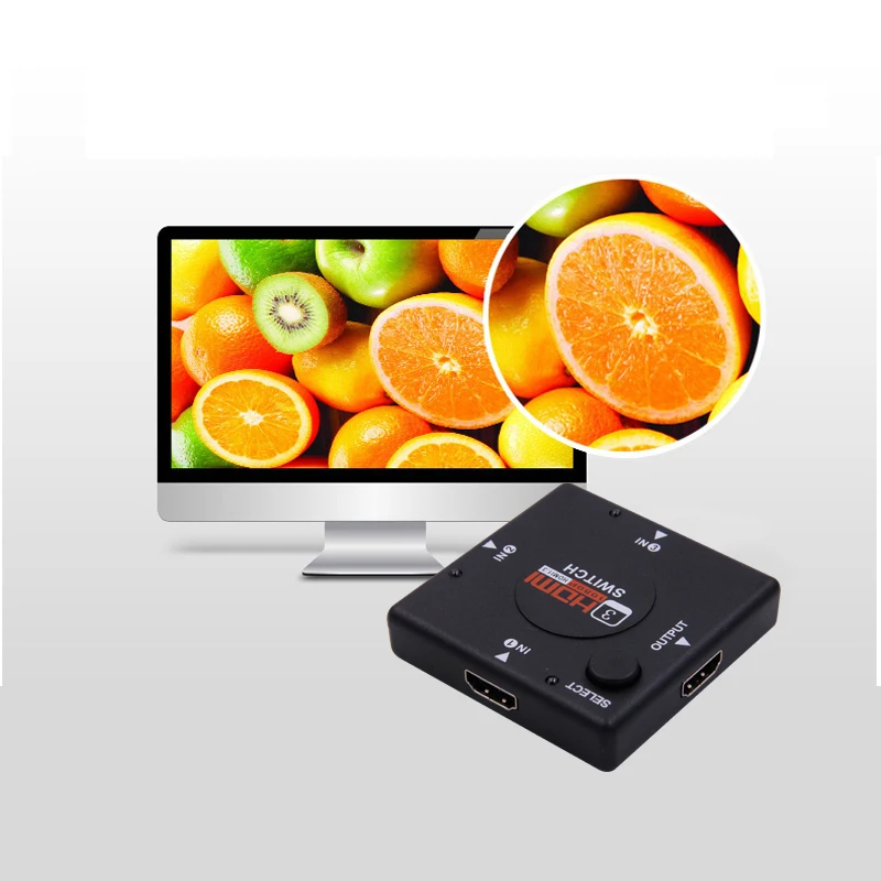 Мини 3-портовый Переходник HDMI разветвитель Full HD 1080P HDMI коммутатор разделитель Vedio усилитель 3 в 1 выход порт концентратор для HDTV Xbox PS3 PS4