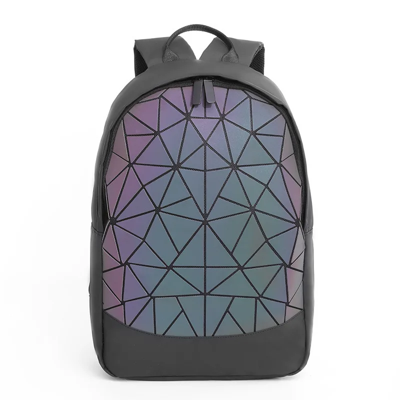 

2019 New Products Night Light Rhombus Backpack Trend Japanese And South Korean Style Schoolbag Daily Life Universal Backpack Wom