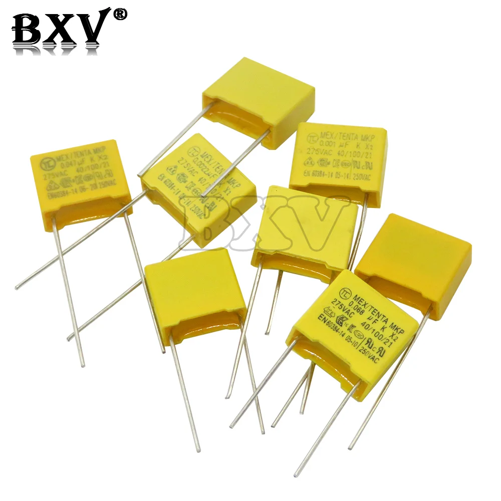 20PCS X2 Safety Capacitor 10mm 275VAC 275V 0.01UF 0.022UF 0.033UF 0.047UF 0.1UF 0.15UF 0.22UF 0.33UF 0.47UF Polypropylene Film