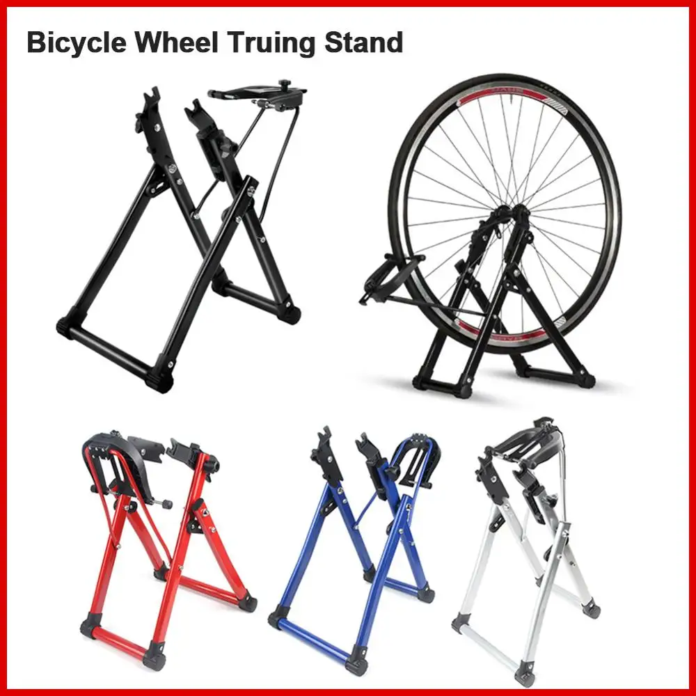 Bicycle Wheel Truing Stand Rack Bike Wheel Maintenance Support Repair Foldable 
