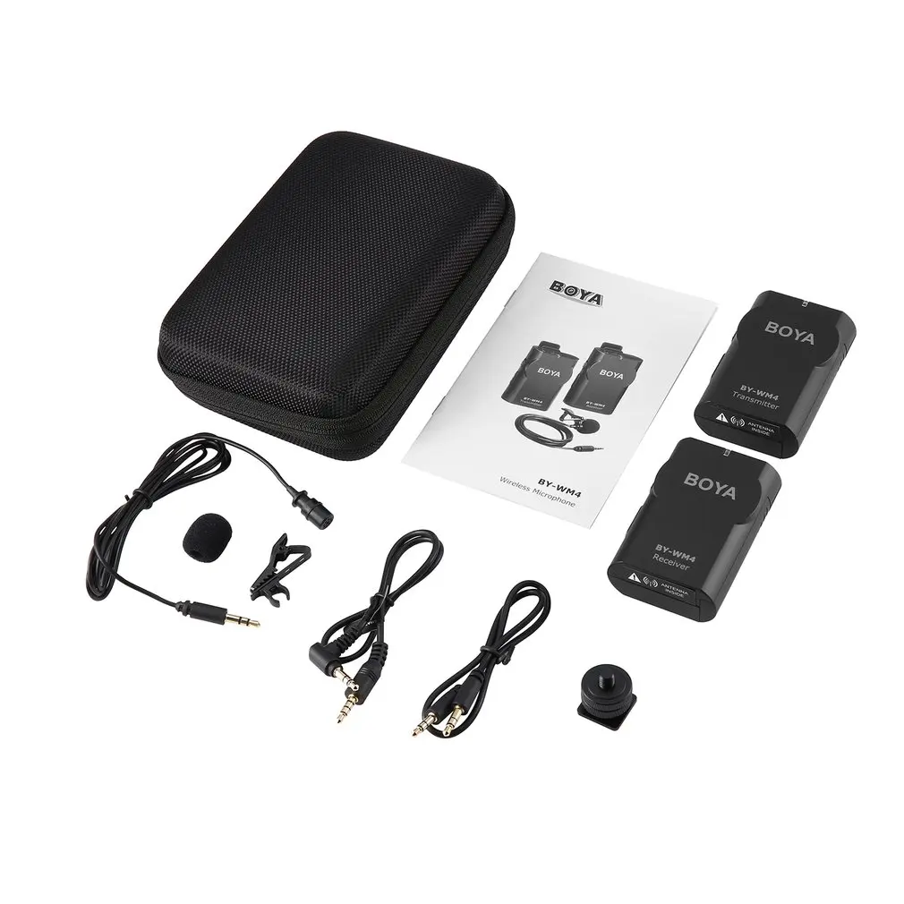 

BOYA BY-WM4 Professional Wireless Microphone System Lapel DSLR Camera Camcorder Mic For iPhone For Android for xiaomi