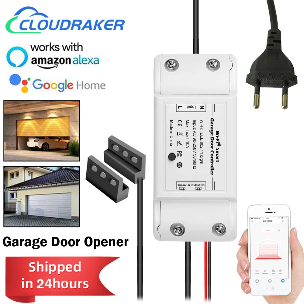 WiFi Garage Door Opener Smart Gate Door Controllor Compatible With