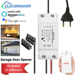 Abridor inteligente de porta de garagem, wi fi, controle de porta inteligente, compatível com alexa, echo, google home, smart life, tuya, smart, ios, android app