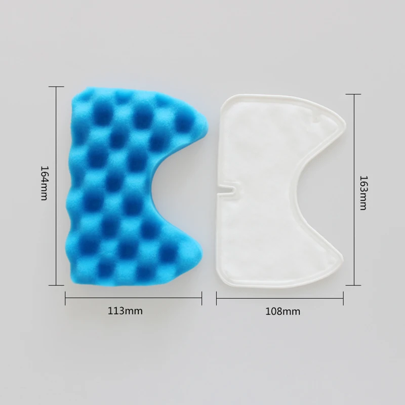 Vacuum Cleaner Replacement Filters Kit for Samsung DJ97-00492A SC6520 SC6530 SC6540 SC68 1Set Blue Foam Filter & 1PC Hepa Filter