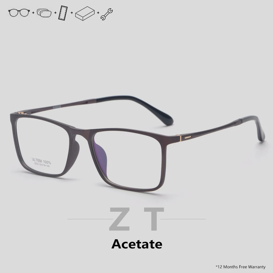 

ZT Lunette Prescription Glasses Astigmatism Square Myopia Prescription Eyeglasses Uv400 Computer Photochromic Glasses