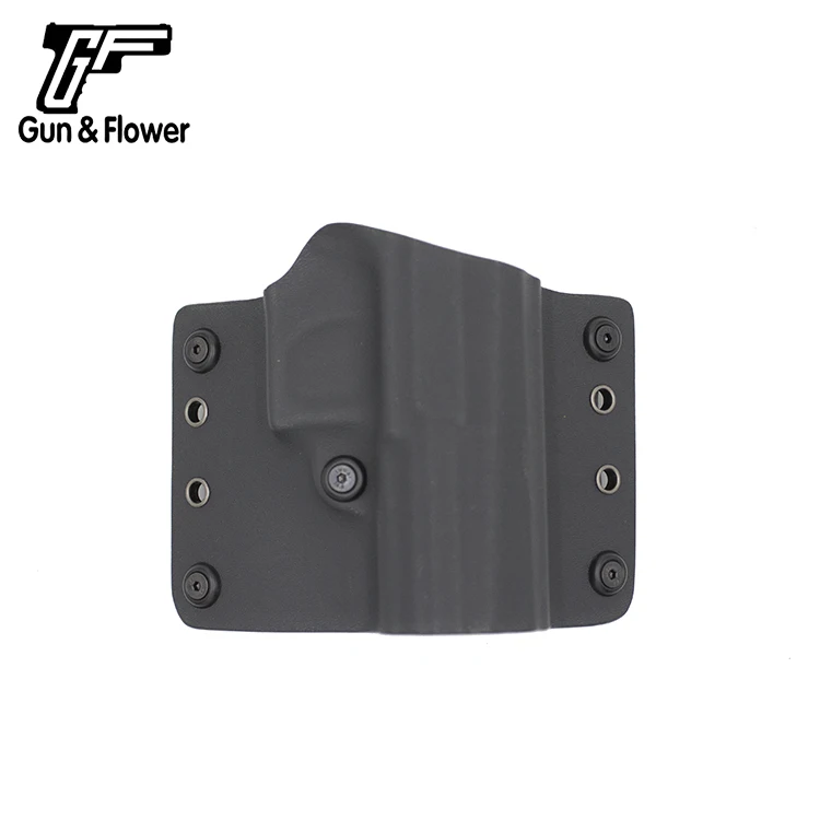 Черный цвет Пистолет и цветок CZ 75 P07 пистолет OWB Kydex кобура Черная Правая Рука CZ пистолет скрытый чехол для переноски - Цвет: Черный цвет