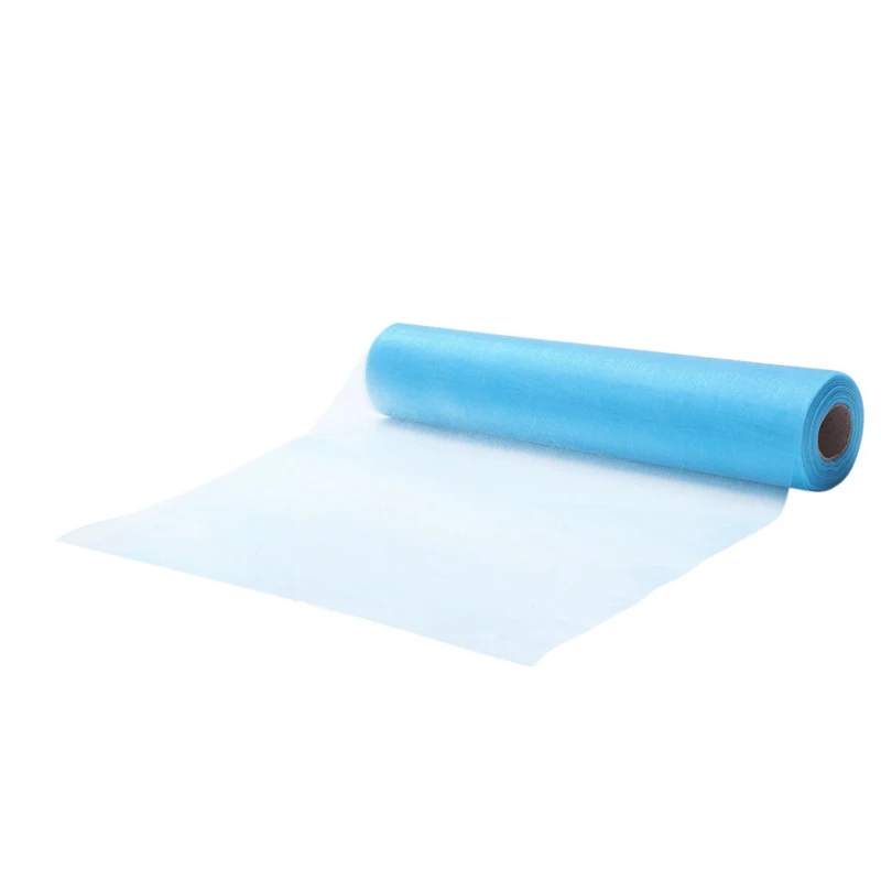 

26M X 29CM Organza Roll Sash Fabric Chair Cover Bows Table Runner Sashes Swags for Wedding Party:Lake Blue