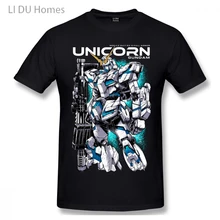 

LIDU Unicorn Gundam Japan T Shirts Women Man's T-shirt Cotton Summer Tshirts Short Sleeve Graphics Tee Tops