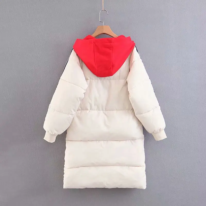 

C201-929 Korean-style Large Size College Style Mid-length Hooded Cotton Overcoat Women's down Coat AliExpress