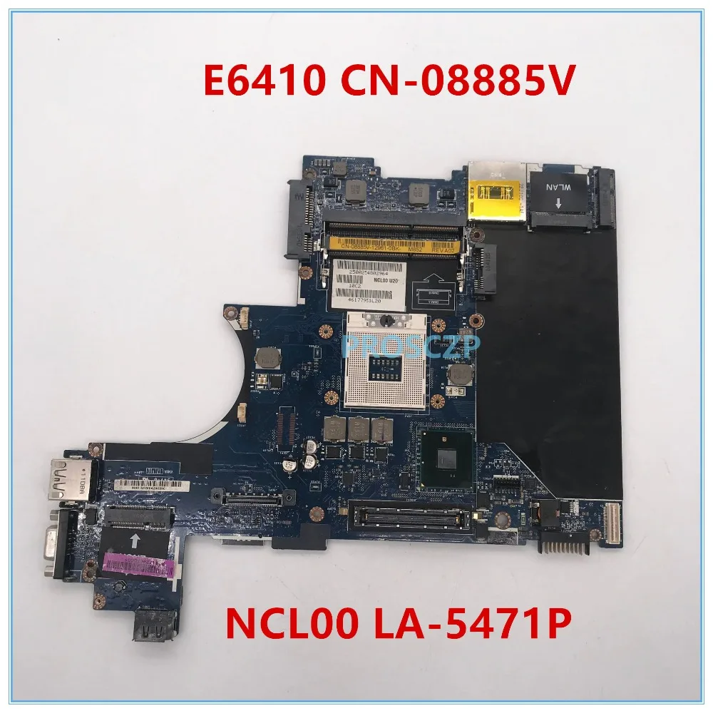 Высокое качество для E6410 Материнская плата ноутбука CN-08885V 08885V 8885V NCL00 LA-5471P QM57 работает хорошо