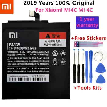 

100% New Replacement Battery For Xiaomi Mi4C Mi 4C Mobile Phone For Xiaomi Mi4C Battery BM35 3000mAh In Stock