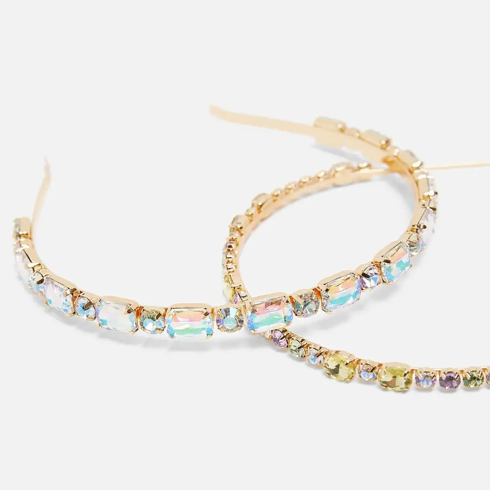 Girlgo богемные Красочные Хрустальные Роскошные ZA Hairband аксессуары ювелирные изделия для женщин Модный шикарный СВАДЕБНЫЙ ободок вечерние подарки