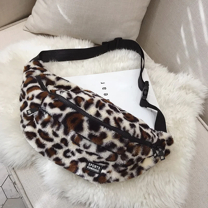 Новые леопардовые мягкие Меховые поясные сумки для женщин осенние меховые поясные сумки женские дорожные нагрудные сумки качественная поясная сумка Nerka