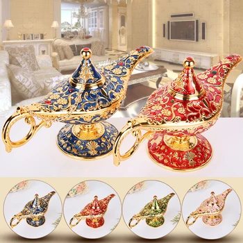

Dreamburgh Aladdin Magic Lamp Tin Retro European Art Crafts Wishing Light Exquisite Craft Ornament Home Furnishings Decorations
