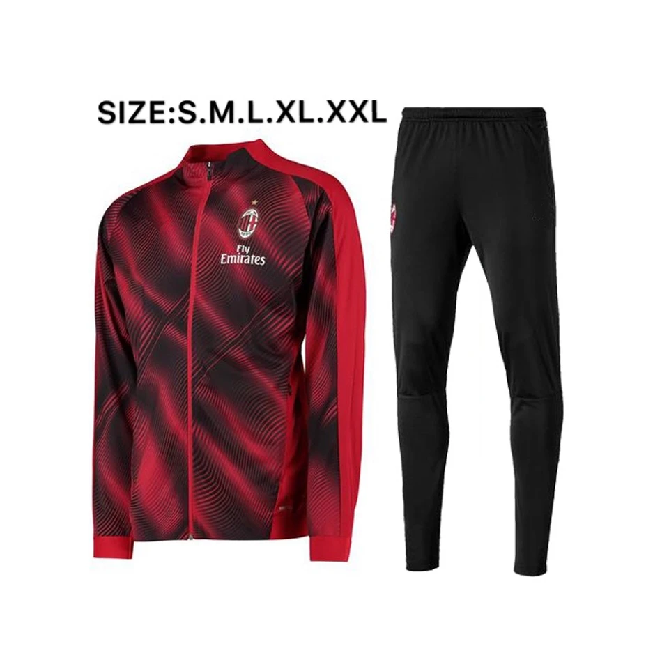 Пурпурный PIATEK тренировочный костюм SUSO CALDARA CUTRONE ROMAGNOL спортивный костюм AC футбольная рубашка куртка комплект 19 20 AC Милан футбольная Джерси - Цвет: Пурпурный