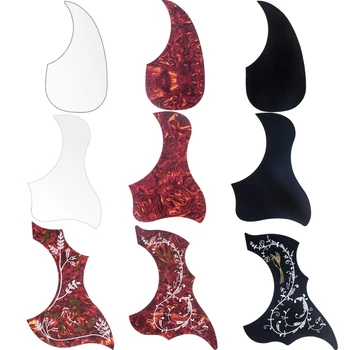 

HOT-9 Pack Self Adhesive Acoustic Guitar Pickguard Pick Guards Multi-Color and Shape Guitar Pickguard for 40 Inch 41 Inch Guitar