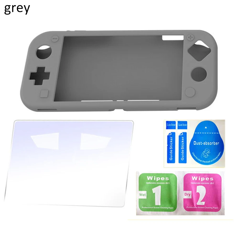 Силиконовый чехол для nintendo Switch Lite с защитой от царапин, мягкий силиконовый защитный чехол с защитой экрана - Цвет: Серый