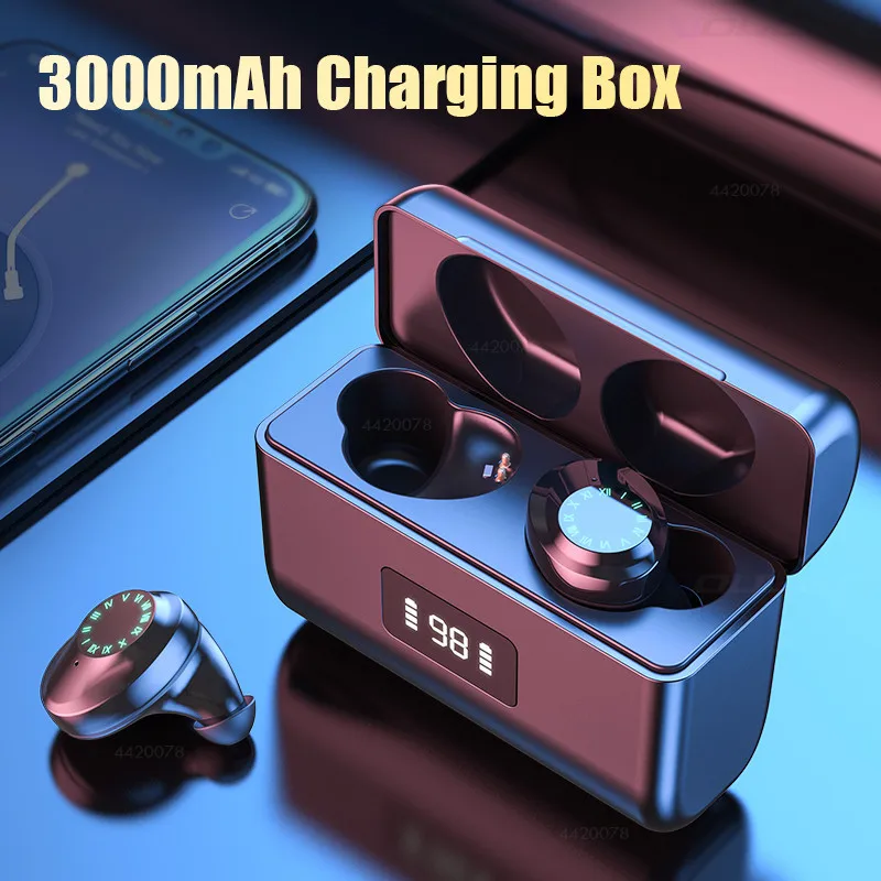 VOULAO Wireless Headphone Bluetooth 5.0 Earphone TWS HIFI Mini In ear