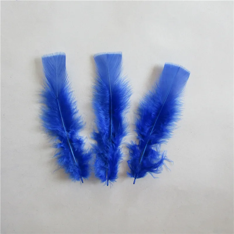 blue Красивые индейки перо DIY перо серьги аксессуары украшения 100 корень 15-20 см 6-8 дюймов - Цвет: blue