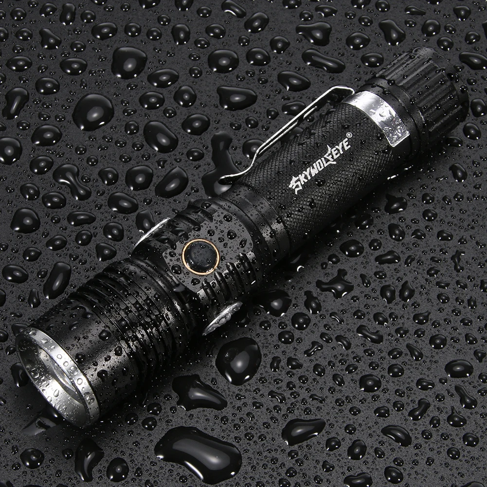 SKYWOLFEYE T6+ XPE светодиодный мини-фонарик Телескопический фонарик для кемпинга перезаряжаемый фонарик T6