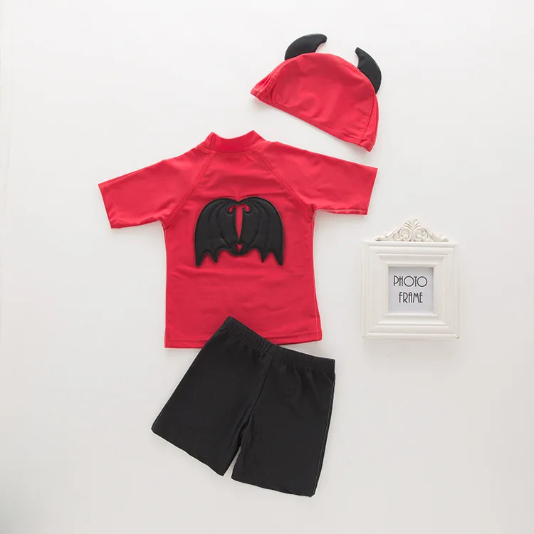 

Men's Two-piece Swimsuits Red Devil-KID'S Swimwear Hot Springs Clothing