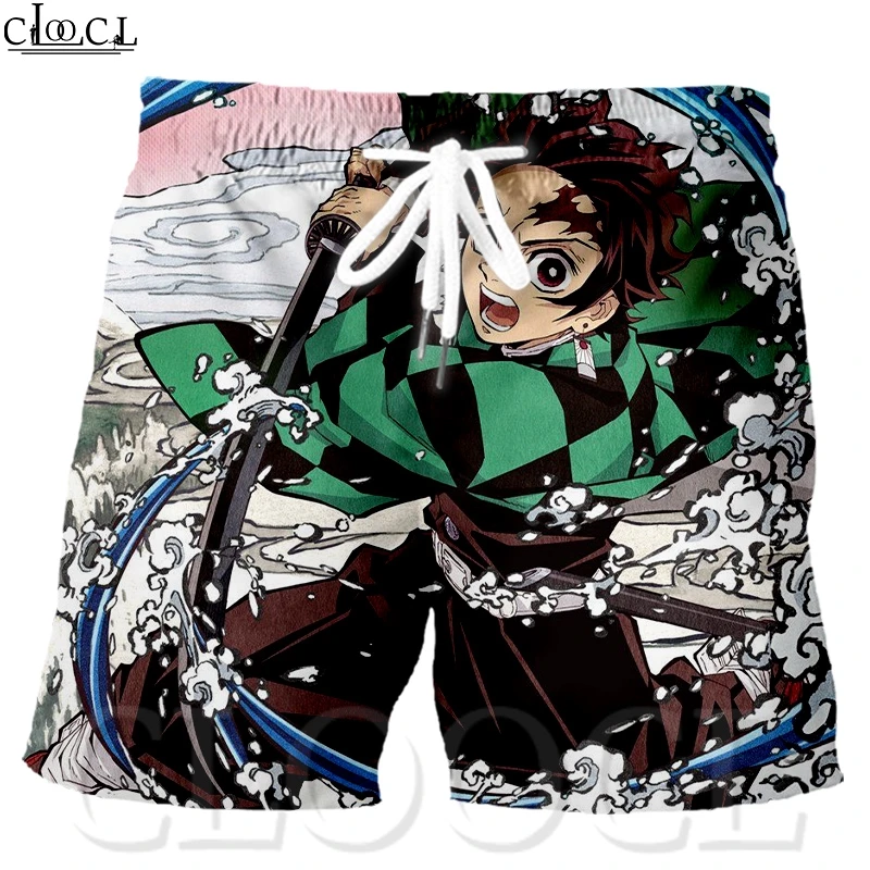 Мужские спортивные шорты CLOOCL Kimetsu No Yaiba с 3D принтом модные летние свободные для