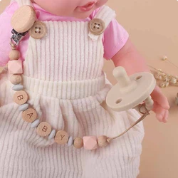 Custom Letter Names Baby Pacifier Clips Chains Teether Necklace for Baby Infant Chew Leash Nipple Holder Teether Creative Gifts
