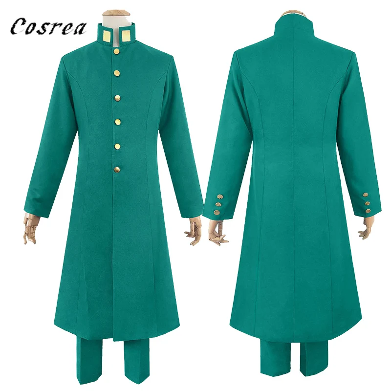 

Japanese Anime Jojo Bizzare Adventure Costume Battle Suit Mens Kakyoin Noriaki Cosplay Jojo Battle Suit uniform Clothes Wigs