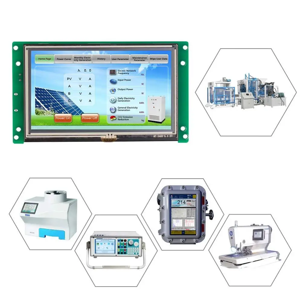 7 &quot800x480 TFT LCM с ЦП + сенсорная панель UART порт командный набор|tft lcm|tft lcd tv monitortft color |