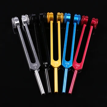 

128Hz Color series Medical Neurological Tuning Fork Sets with hammer for Sound Healing Therapy Aluminum Alloy Massage Relaxation