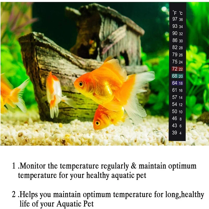 Digital Brewing Thermometer Adhesive Strip Aquarium Sensor Sticker for Fish Tank/Kombucha Beer Wine Temperature Sensor Reader